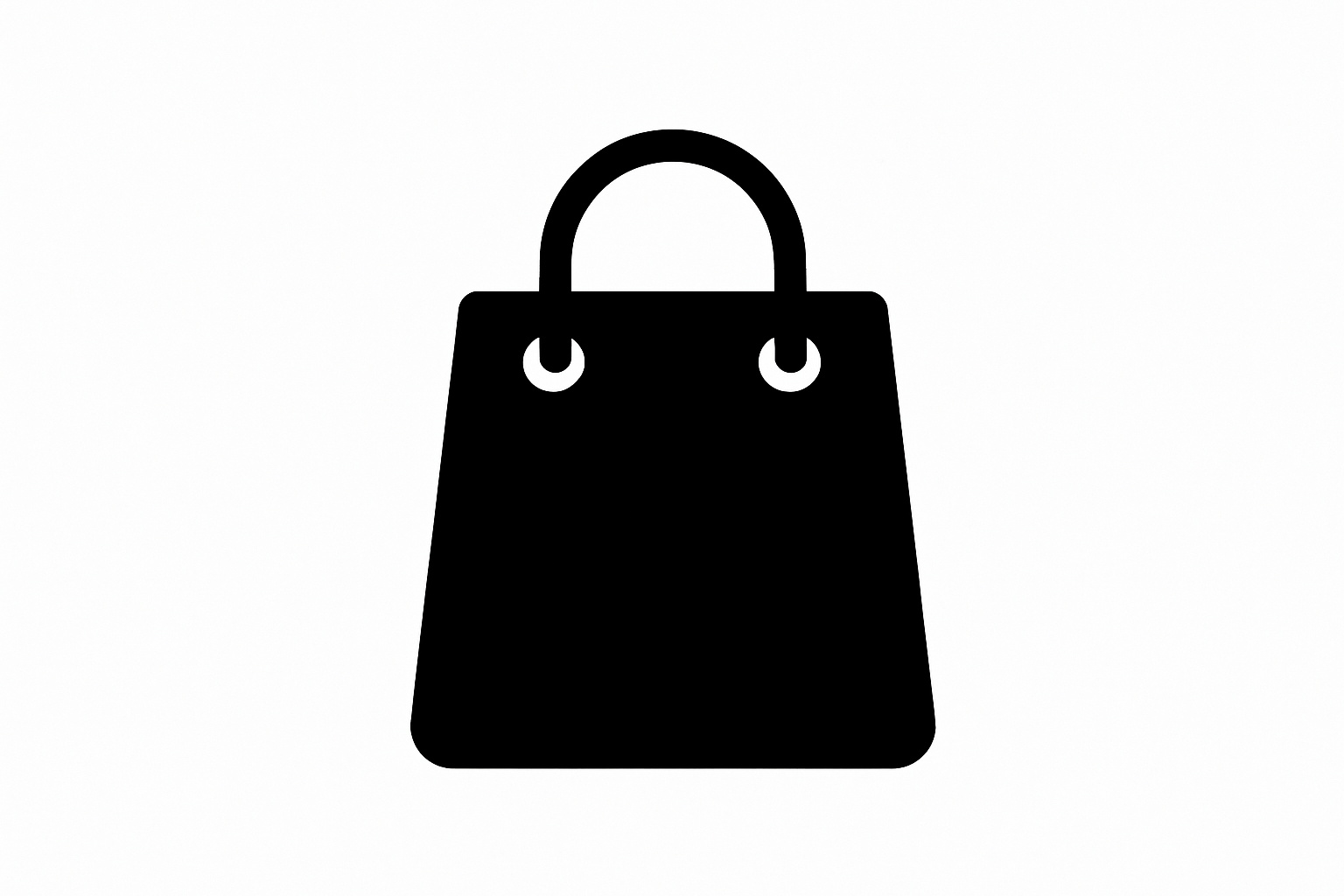 fais moi une petite icone noir d'un sac de magasin